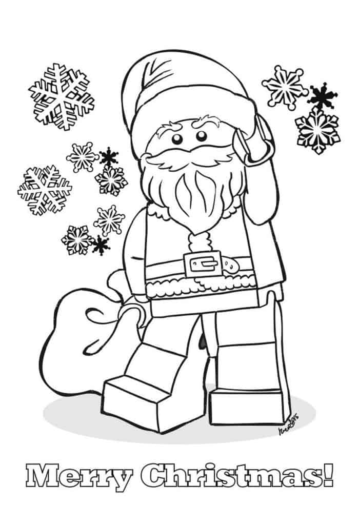 Lego Christmas Coloring Pages