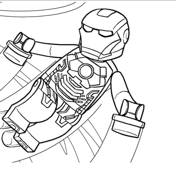 Lego Iron Man Coloring Pages