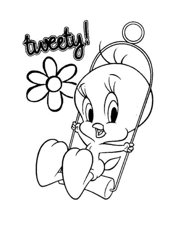Looney Tunes Tweety Bird Coloring Pages 1