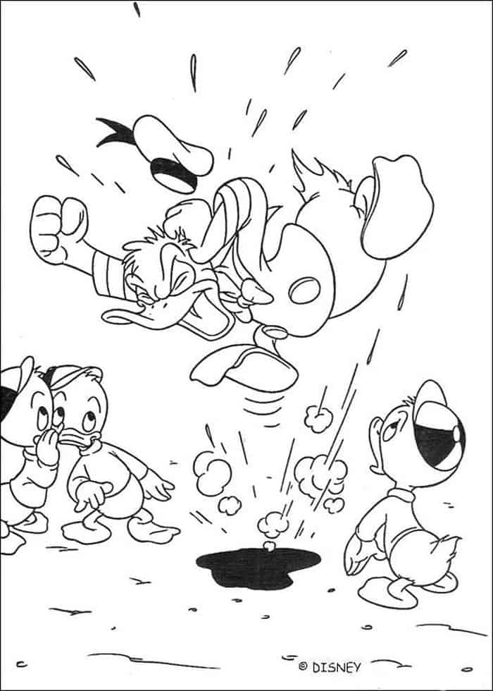 Mad Donald Duck Coloring Pages