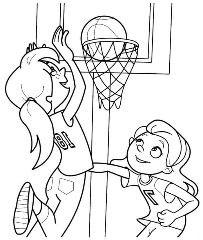 March Madness Basketball Coloring Pages