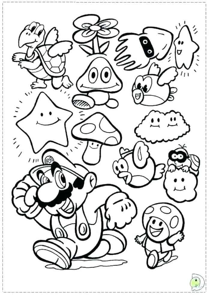 Mario Coloring Pages Printable Free