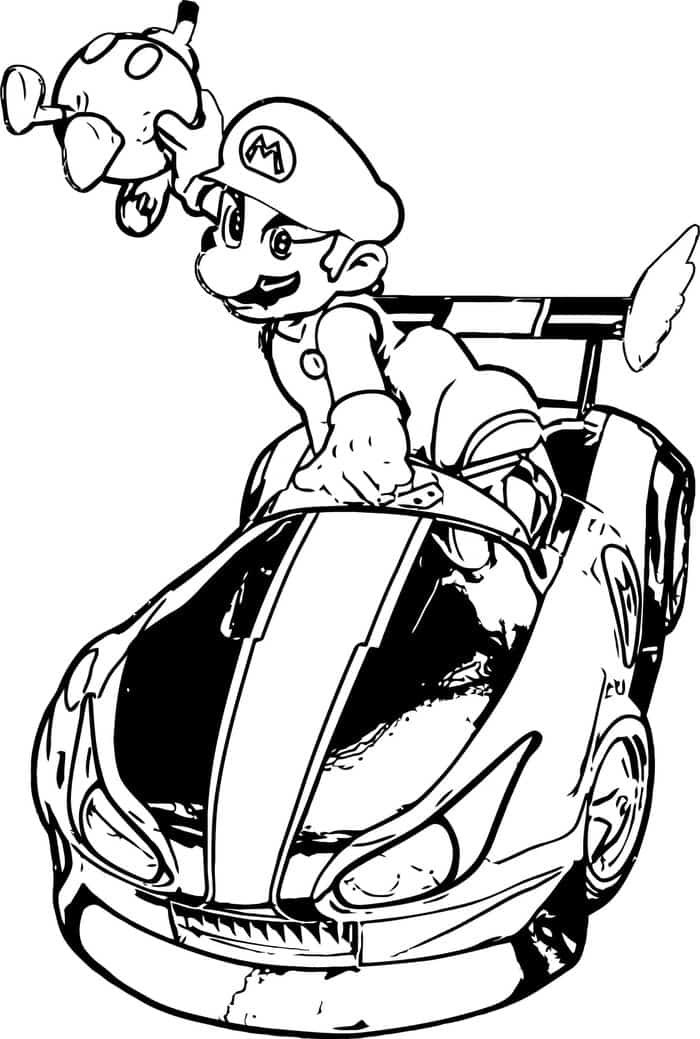 Mario Kart Coloring Pages