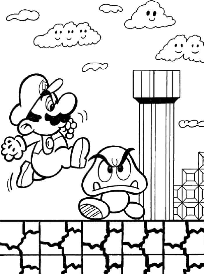 Mario Printable Coloring Pages