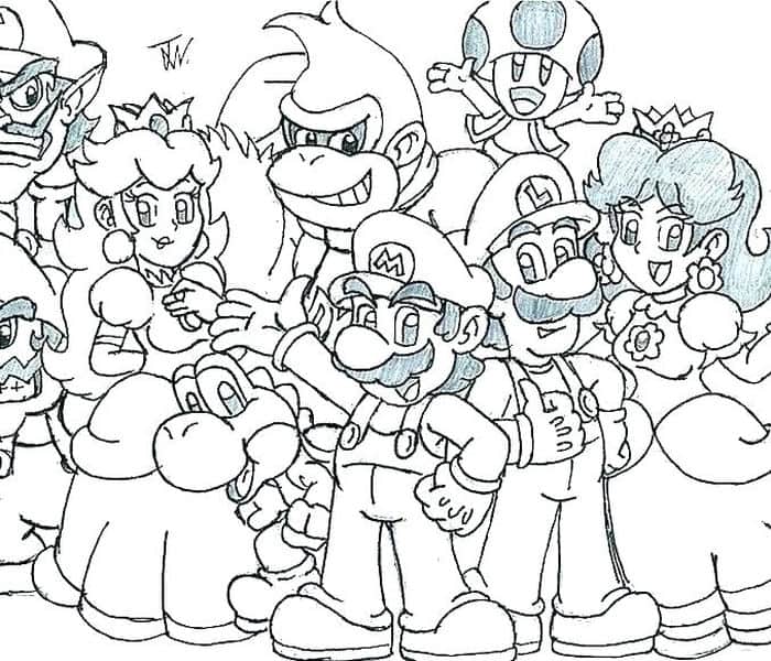 Mario Zombie Coloring Pages
