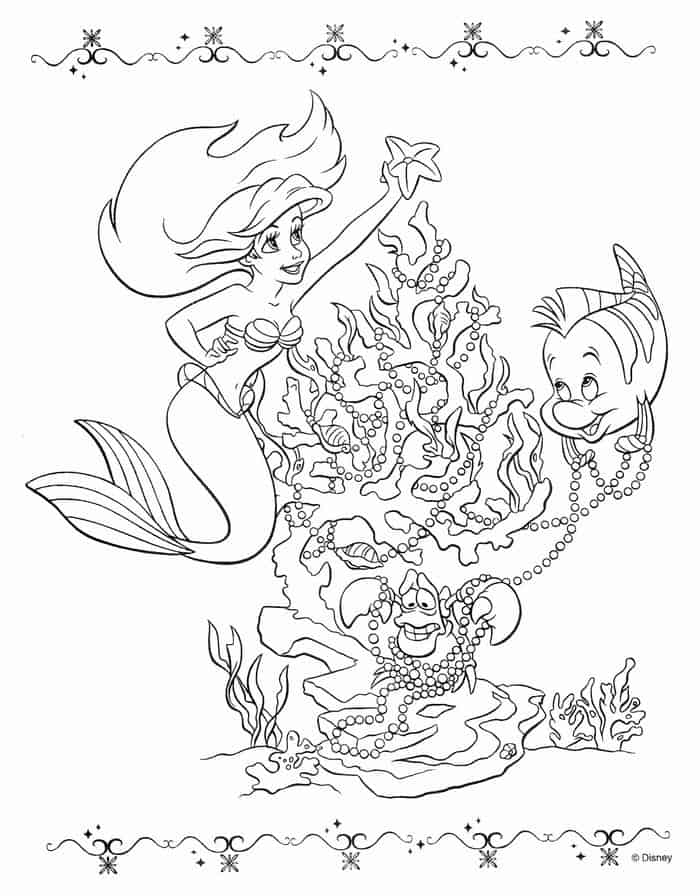 Mermaid Princess Coloring Pages