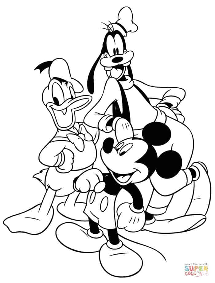 Mickey Mouse And Donald Duck Coloring Pages