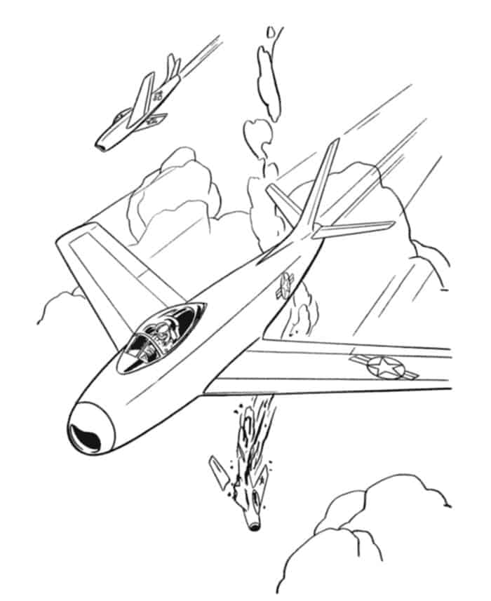 Military Airplane Coloring Pages