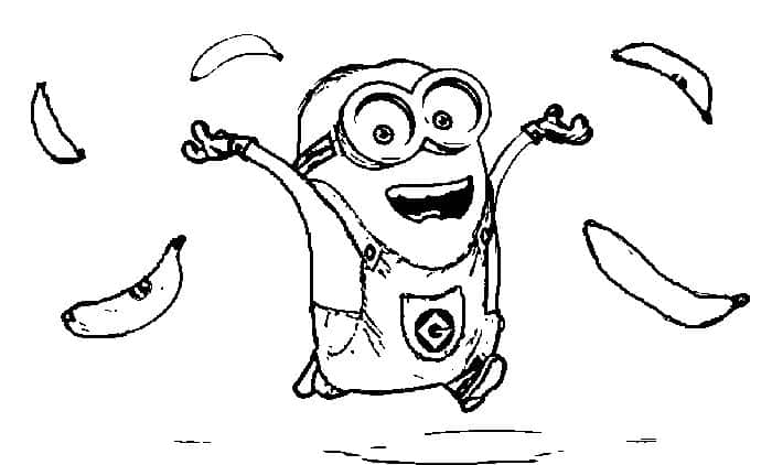 Minion Banana Coloring Pages 1