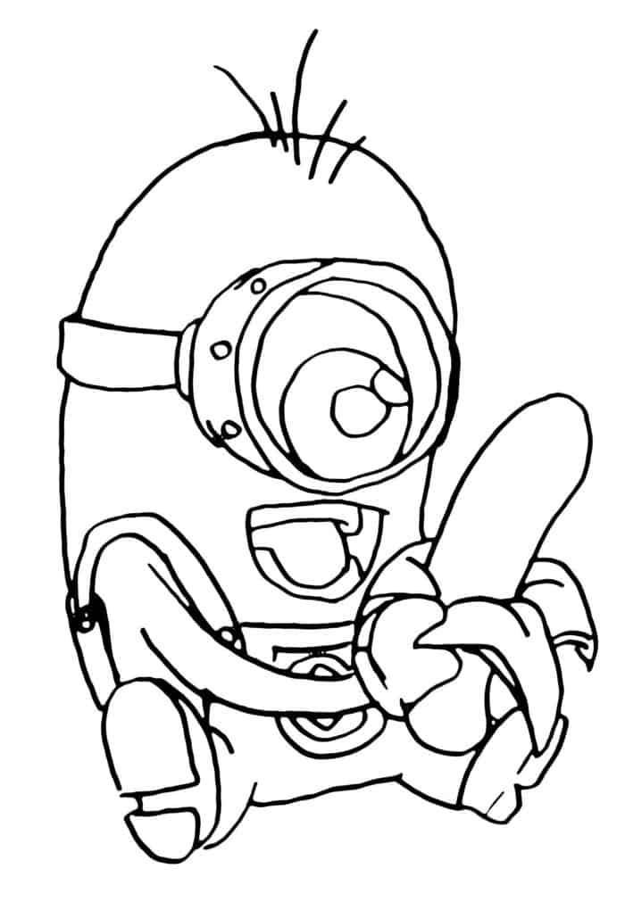 Minion Banana Coloring Pages