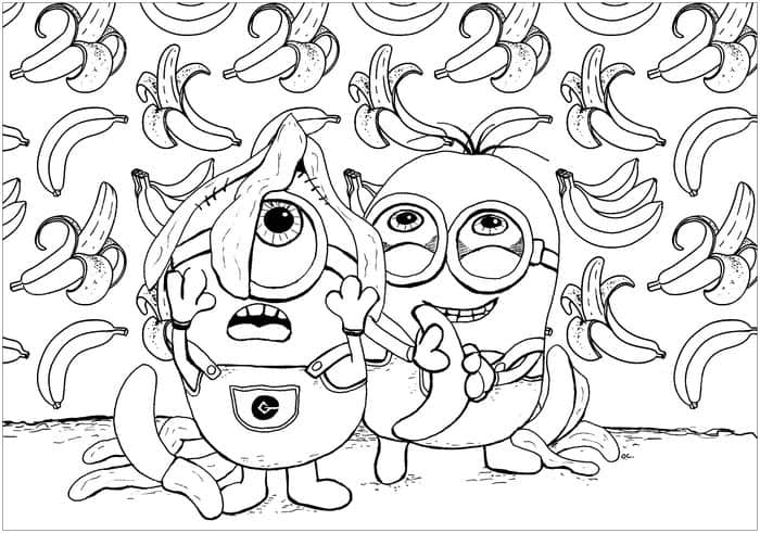Minion Coloring Pages Banana