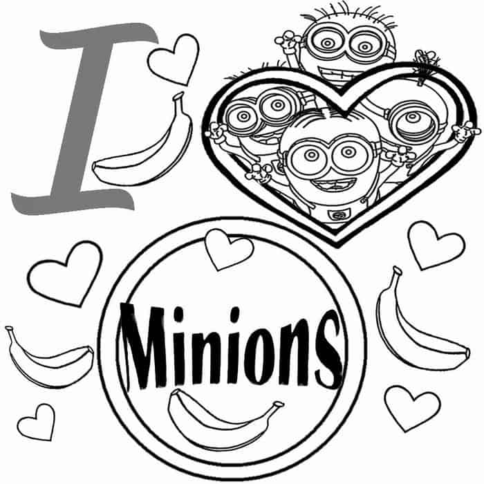 Multiple Minion Coloring Pages