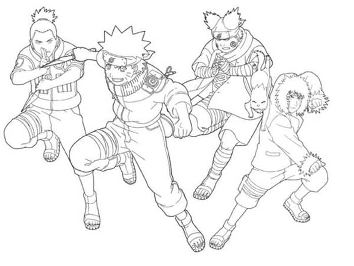 Naruto Choji Blank Coloring Pages