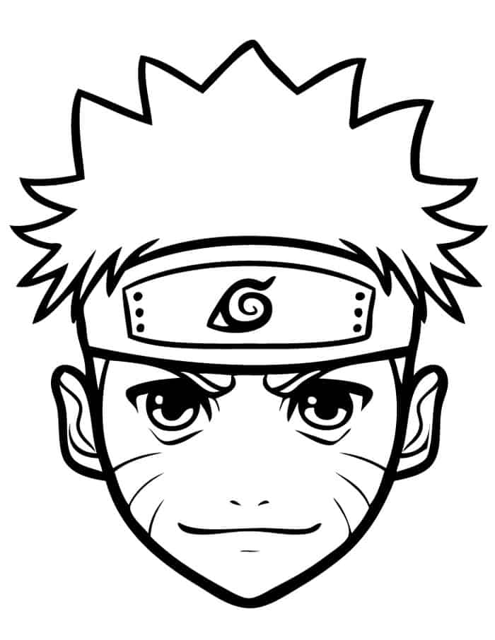 Naruto Head Coloring Pages