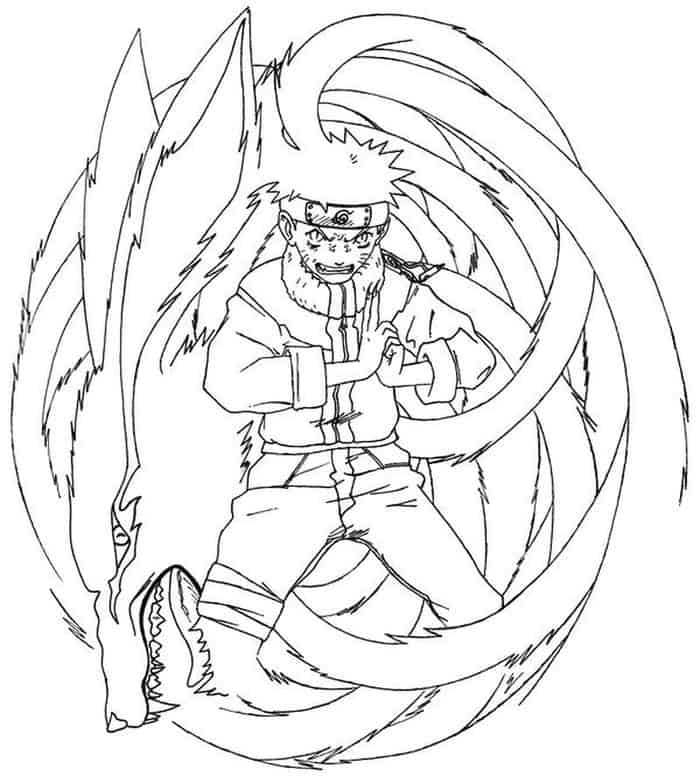 Naruto Nine Tails Coloring Pages