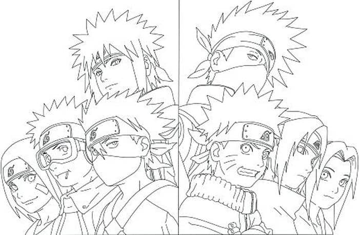 Naruto Team Coloring Pages