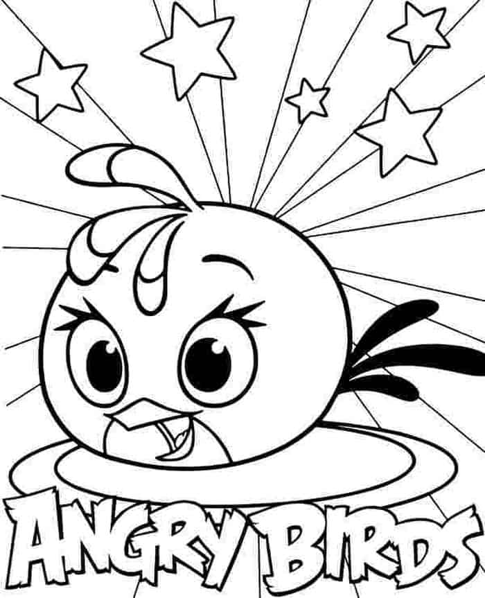 Pink Angry Bird Coloring Pages