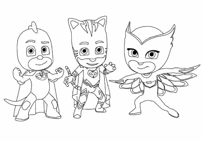 Pj Masks Free Coloring Pages
