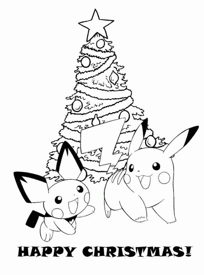 Pokemon Christmas Coloring Pages