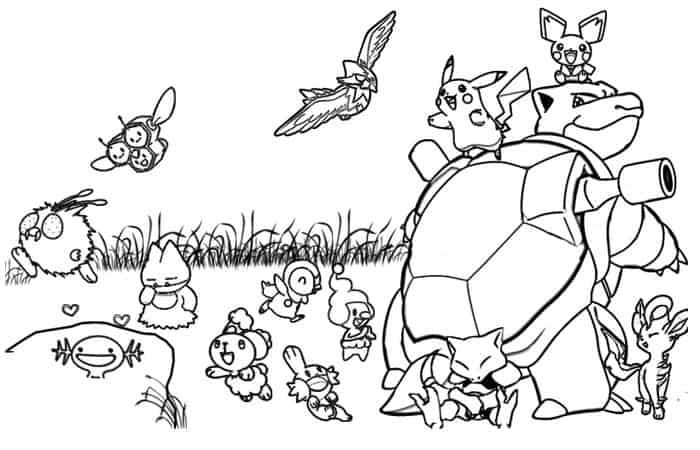 Pokemon Squirtle Coloring Pages