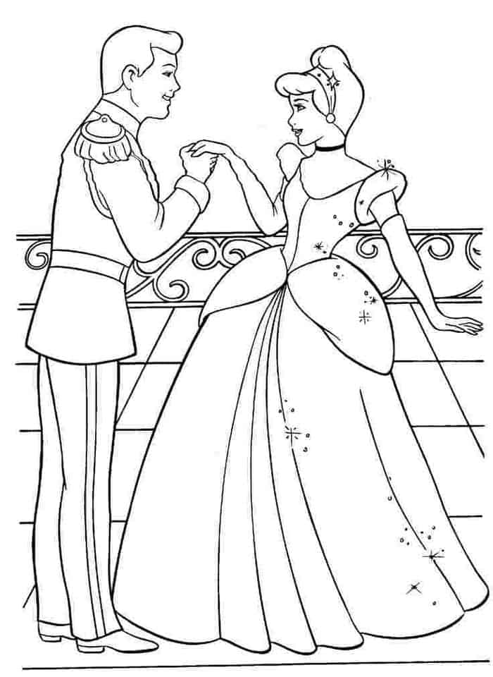 Prince And Princess Coloring Pages