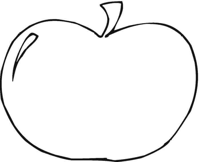 Printable Apple Coloring Pages