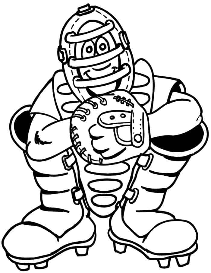Printable Coloring Pages Baseball Player Batting