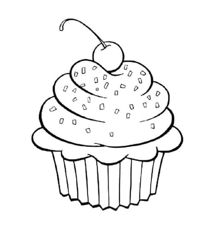 Printable Cupcake Coloring Pages