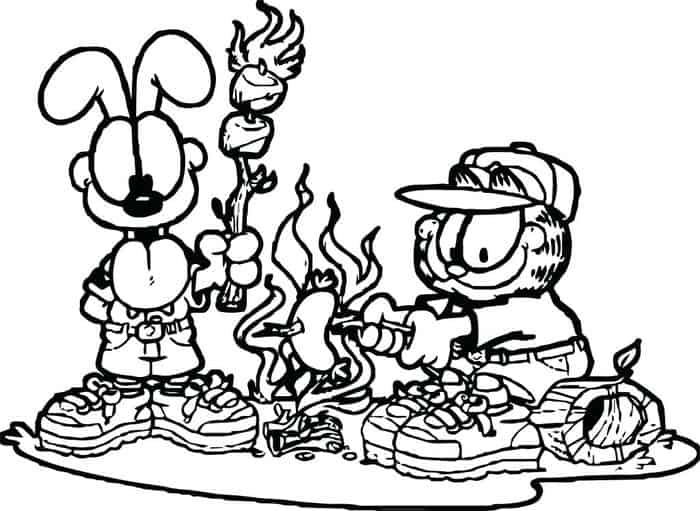 Printable Garfield Coloring Pages 1