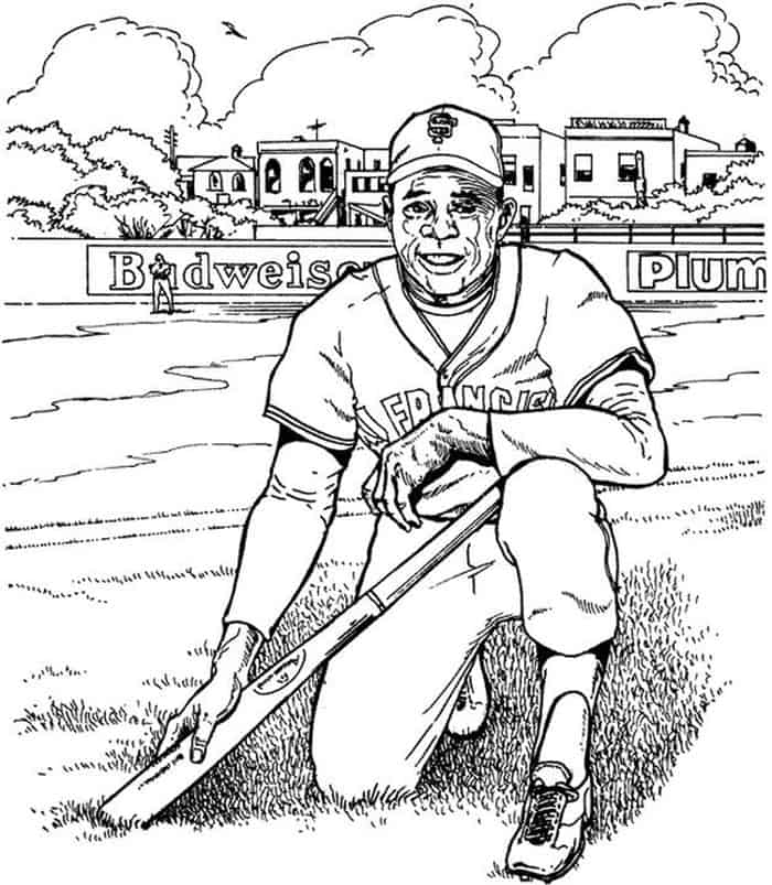 Pro Baseball Coloring Pages