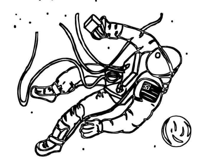 Real Astronaut Coloring Pages