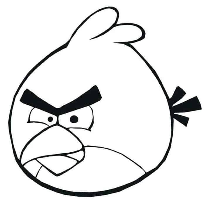 Red Angry Bird Coloring Pages