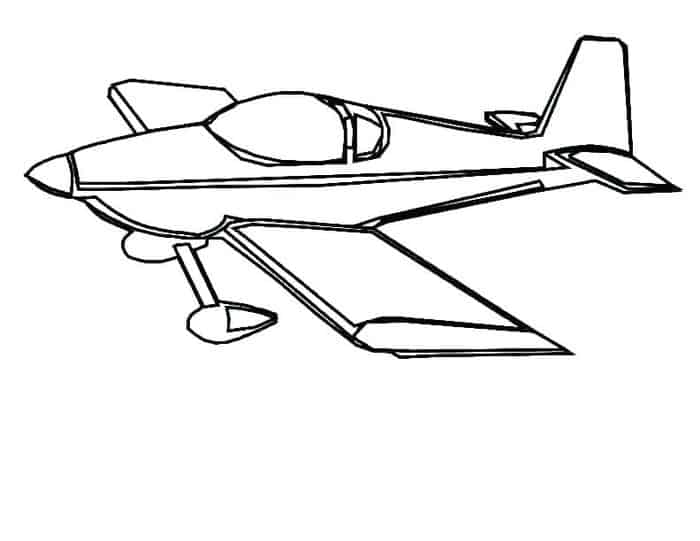 Simple Airplane Coloring Pages