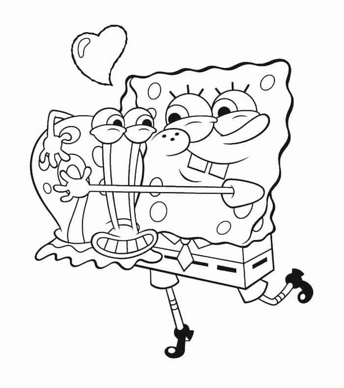 Spongebob And Gary Coloring Pages