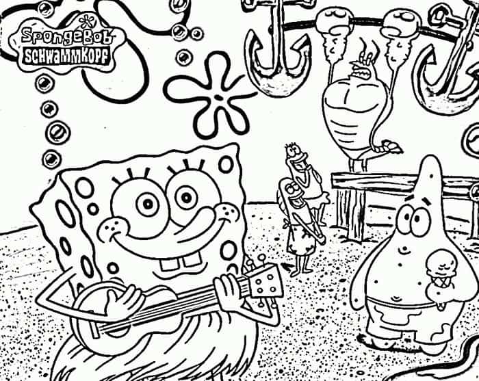 Spongebob Characters Coloring Pages