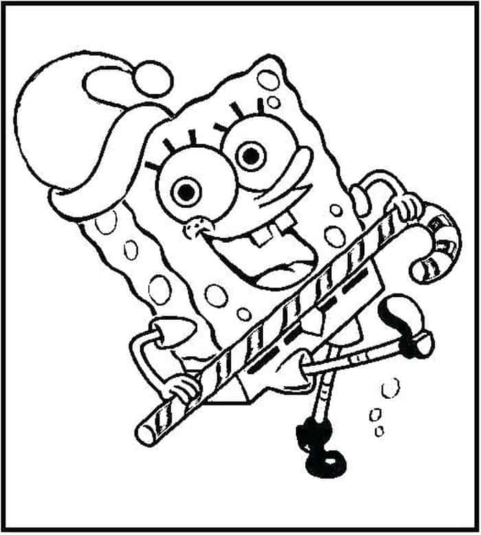 Spongebob Christmas Coloring Pages