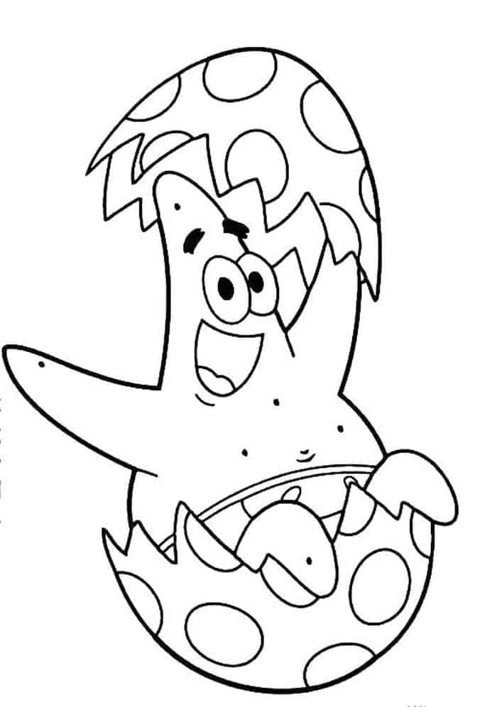 Spongebob Easter Coloring Pages