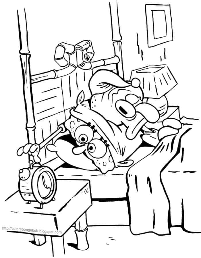 Spongebob Squidward Coloring Pages