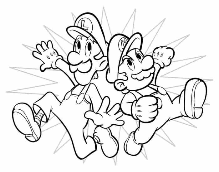 Super Mario Characters Coloring Pages