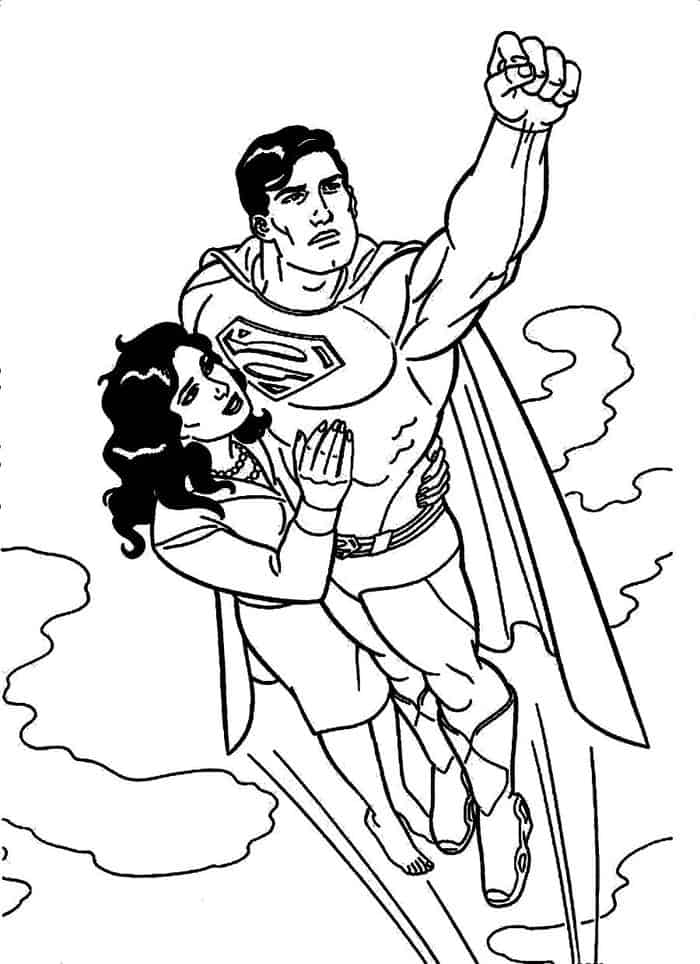 Superman And Supergirl Coloring Pages
