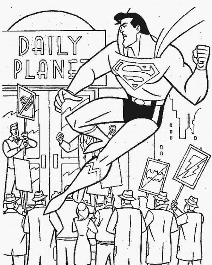 Superman Cartoon Coloring Pages
