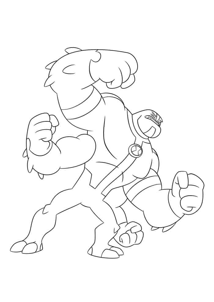 Teenage Ben 10 Coloring Pages