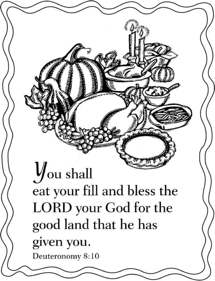 Thanksgiving Bible Coloring Pages
