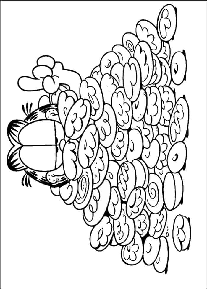 Thanksgiving Coloring Pages Garfield 1