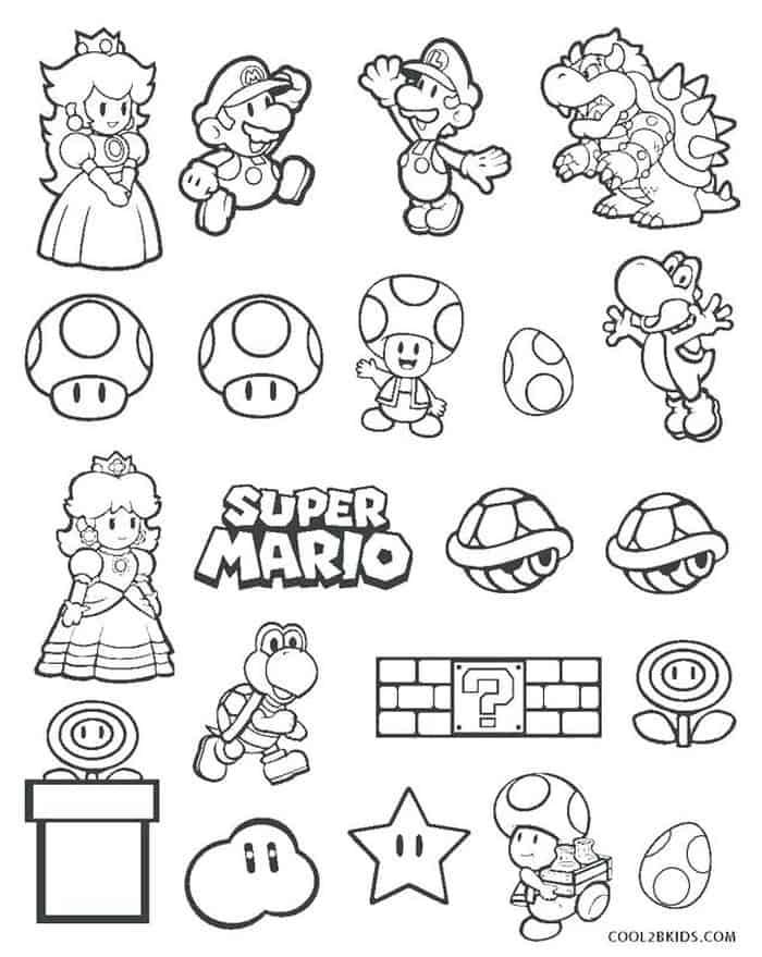 Toad Coloring Pages From Super Mario