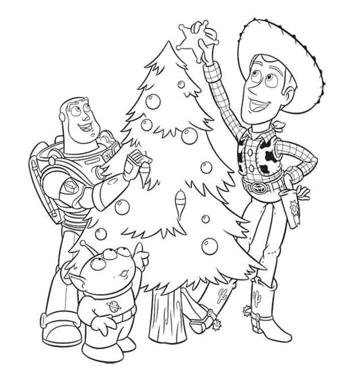 Toy Story Christmas Coloring Pages