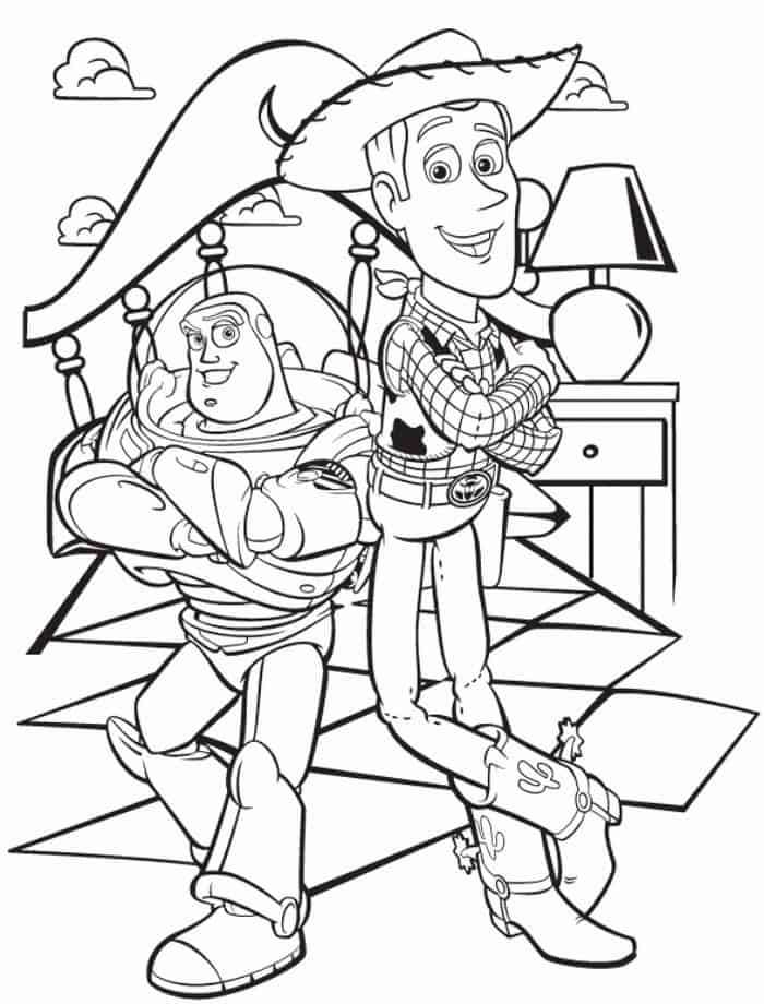 Toy Story Coloring Pages Buzz And Woody