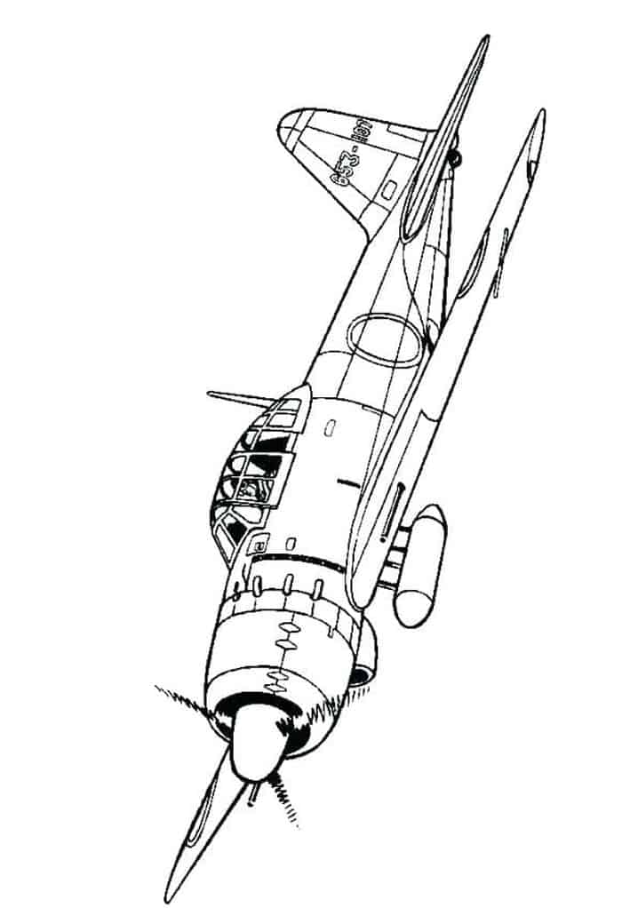 War Airplane Coloring Pages