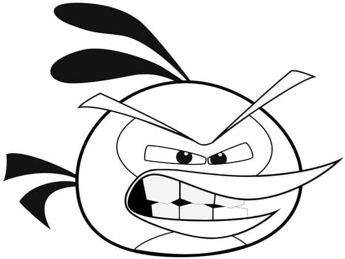 White Angry Bird Coloring Pages