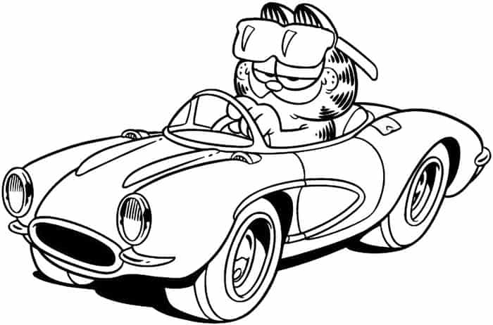 Y Coloring Pages For Kids Printable Garfield 1